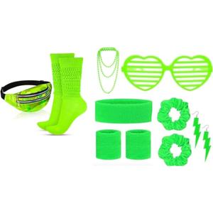 80s Costumes Accessories for Women Green (Green)