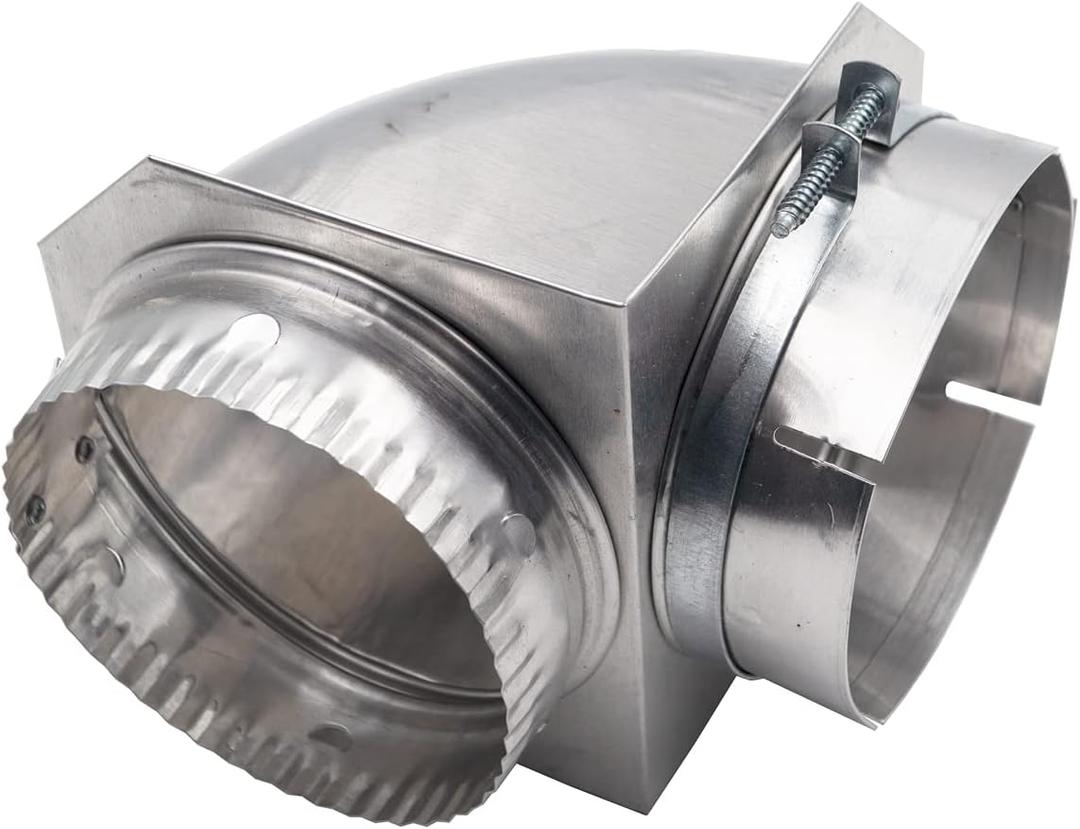 Supplying Demand 60631 4396006 Clothes Dryer 4 Inch Aluminum 90 Degree Close Elbow Vent Connector