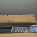 Wadoy Trampoline Poles Replacement Enclosure Poles Kit for 12Ft-16Ft Trampolines Universal Fits 6 Straight Poles Round Frame with Clamp and Hardware (Gray)