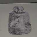 Hot Water Bottle with Cover, 2L Classic Rubber Hot Water Bag for Hand Feet Warmer Grey