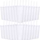 24 Pack Plastic Tumblers With Lids and Straws, Reusable 24 oz Colorful Cups for Parties, Birthdays, Iced Coffee, Cold Drinks (Stylish Colors-White)