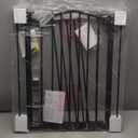 InnoTruth 29-39.6Baby Gate for Stairs & Doorways,30" Tall Dog Gate for Pets,Dual-Lock Safety and One Hand Opening Design,Pet Gate for Hallways,Outdoors,Wall-Friendly Pressure Mounted, Pure Black