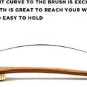 ICANdOIT-17.71Inch Natural Boar Bristles Anti-Slip Long Handle Bath Brush,Bent Handle Shower Scrubber for Exfoliating,Shower Back Brush,Exfoliation Set with Pumice Stone (1 Pack)