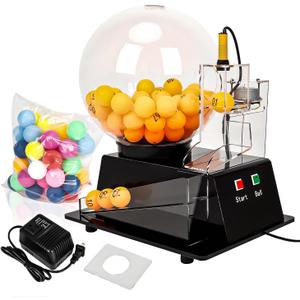 Automatic Lottery Ball Machine, Electric Bingo Balls Cage Machine Fantasy Football Drafts Game Acrylic Lucky Drawing Machine