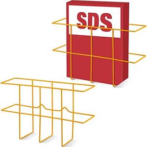 Nuenen 2 Packs MSDS Binder Holder Wall Mount MSDS Binder Rack Mounting Wire 3 Ring Storage for File Magazine Book Sheet Organizer Safety Display Office Home, 13.78" x 8.66" x 4.33" Nuenen 2 Packs MSDS Binder Holder Wall Mount MSDS Binder Rack Mounting Wire 3 Ring Storage for File Magazine Book Sheet Organizer Safety Display Office Home, 13.78" x 8.66" x 4.33"