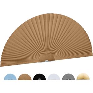 Arch Window Shade Curtains Half Circle Moon Pleated Fabric Blinds Semi Circle Temporary Light Filtering Pleated Paper Shades Half Round Window Covering Easy to Cut and Install(1, Brown, 36x18Inches)