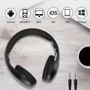 Portable Personal FM Radio Headphones with Best Reception, Wireless Headset FM Radio Ear Muffs for Walking, Jogging Powered by 2 AA Batteries(Not Included) -Black