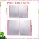2 Pieces Diamond Art Painting Storage Book A2 A3 30 Pages Diamond Art Portfolio Folder Pink Binder for Presentation Artwork Report Photo Album, 17.3 x 13 Inch, 24.4 x 18.1 Inch