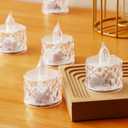 24PCS Flameless LED Candles - Battery Operated Votive Lights for Wedding Centerpieces, Holiday Tablescapes, Yoga Studios - Safe Tabletop Decor for Dinner Parties & Home Ambiance Lighting (Diamond white)
