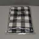 Smiry Picnic Table Cover with Bench Covers, Waterproof Elastic Fitted Tablecloths for 6 Foot Rectangle Tables, Washable Buffalo Plaid Tablecloth for Camping, Outdoor (Black & White, 30"x72")