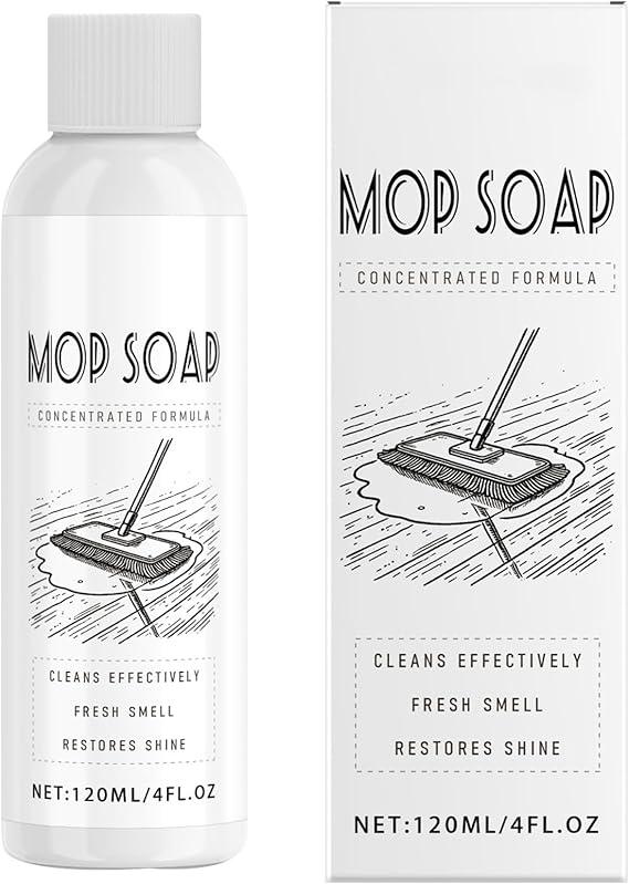 Mteawl Mop Soap for Floor Cleaning, 120ml Scented Mop Cleaner Soap, Scented Mop Soap Household Supplies Cleaner for Home, Kitchen, Floor 2 Pack