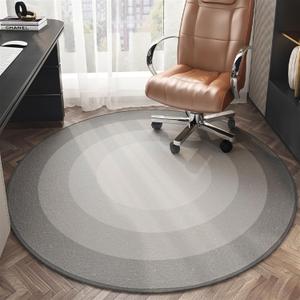 Round Office Chair Mat for Hardwood Floor Computer Gaming Rolling Chair Mat Floor Protector Mat Desk Rug Wood Tile Protection Mat for Office Home, Grey 2, Diameter 24"