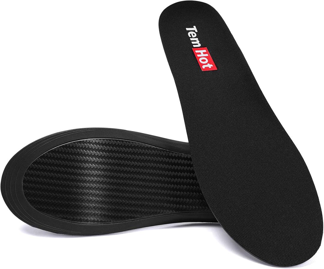Carbon Fiber Performance Insoles, Shock Absorbing Sport Insoles for Running, Basketball,Volleyball, More Structured Support Energy Return Injury Prevention Insoles