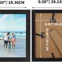 7 x PETAFLOP Picture Frames 8 by 10 7 Pack, Black 8x10 Photo Frames Set for Wall Tabletop Horizontally or Vertically Display