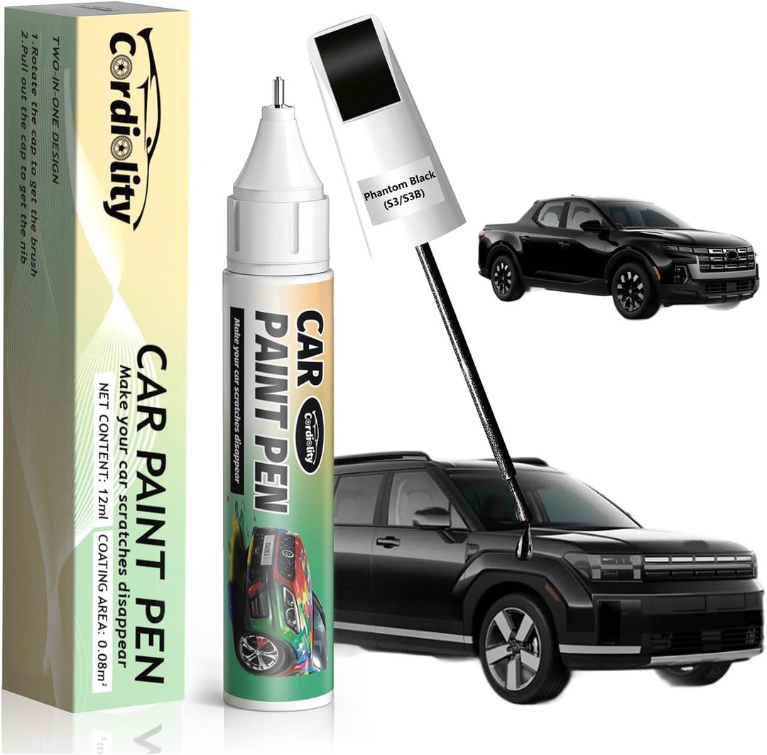 2 x S3/S3B Phantom Black Touch Up Paint for Hyundai, Color Accurate Car Paint Scratch Repair Pen, Quick & Easy Fix Automotive Chips and Nicks (EXP 06/18/25)