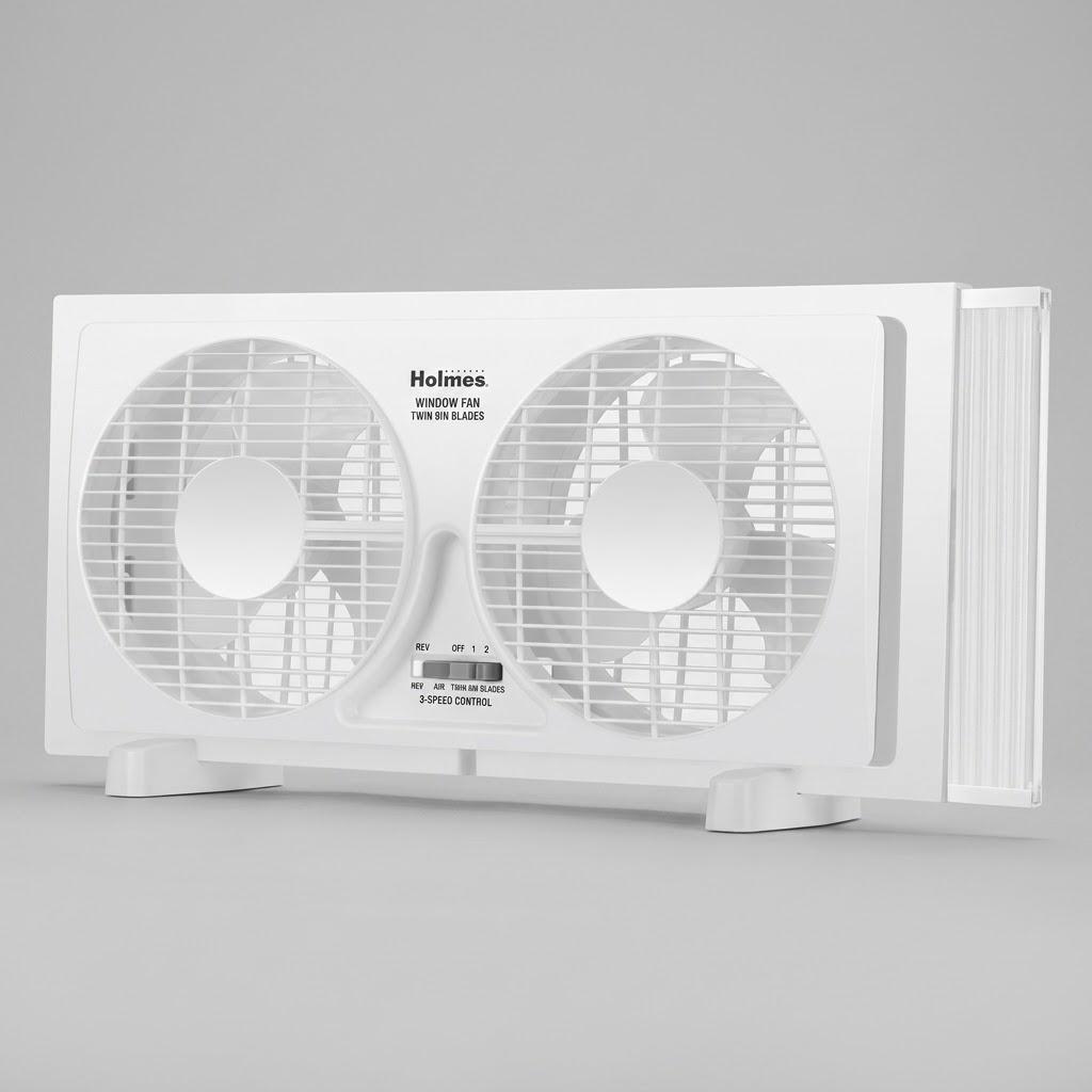 Holmes Twin Blade Window Fan 9" White