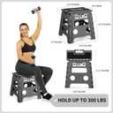 Delxo Folding Step Stool 13 inch Height Heavy Duty Foldable Step Stools for Adults and Kids,Kitchen Small Collapsible Fold Up Stepping Stool 1 Pack in Grey Dotted Texture