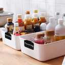 2 x Basket Labels Clip On, Labels for Storage Bins, 12PCS Black Labels with White Markers, Storage Bin Labels for Fabric Storage Bins Removable Labels for Storage Bins Clip On Labels Tags for Labeling