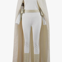 Padme Amidala Costume Women Queen Padme Dress Velvet Green Hooded Robe Cloak Deluxe Jedi Uniform Halloween Cosplay Outfits Size XL
