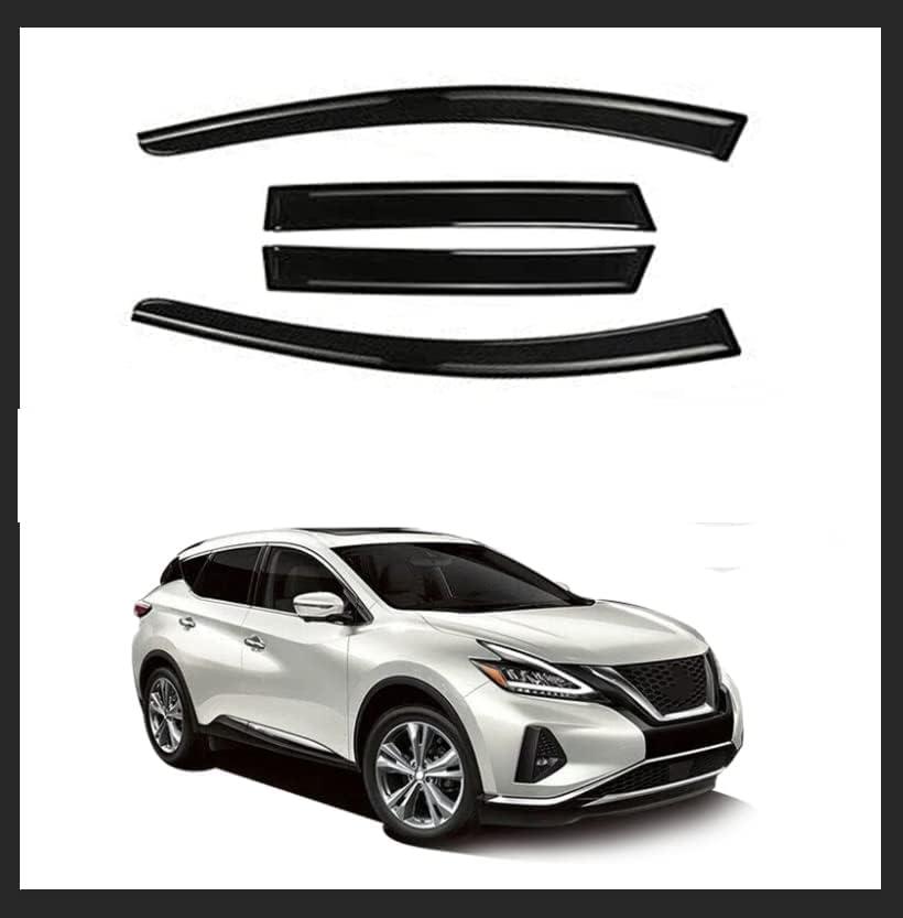Tape-On Rain Guard 4-Piece for 2015-2022 Nissan Murano Windows Visor Shield Shade Smoke 94675