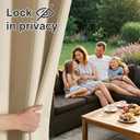 2 x RYB HOME Outdoor Curtains for Patio Waterproof Block Sunlight Thermal Insulated Privacy Assured Thick Outside Curtains for Porch, Gazebo, Pergola, W52" x L84", Biscotti Beige, 1 Panel