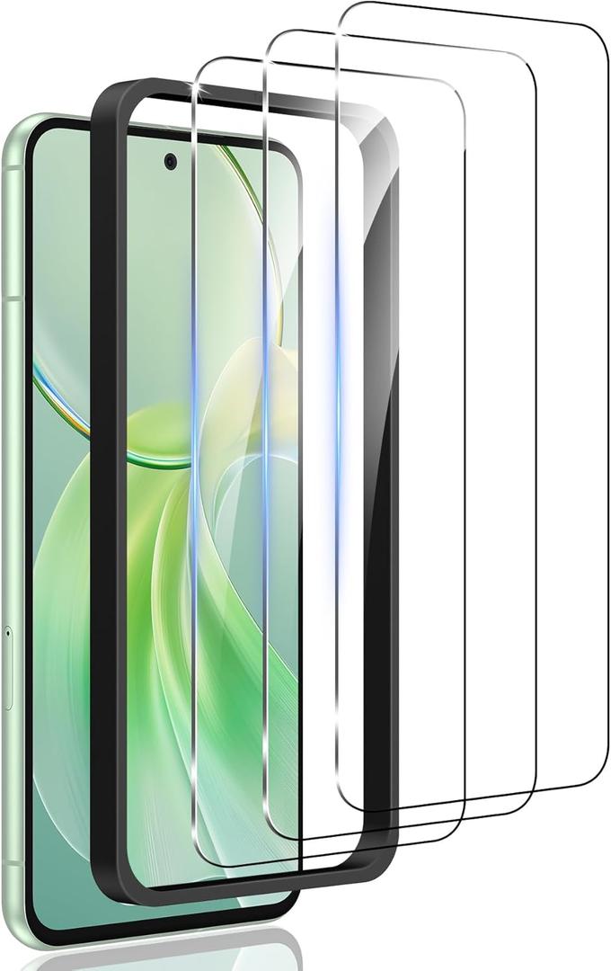 3 Pack for Google Pixel 9 Pro/Pixel 9 Screen Protector, Fingerprint Unlocking, 9H Hardness Tempered Glass High Definition Scratch and Shatterproof (Transparent)