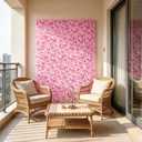 Artificial Pink Flower Wall Backdrop: 8PCS 23.6 x 15.7inch Hydrangea Floral Wall Panels for Wedding Birthday Party Baby Bridal Shower - 3D Silk Roll Up Flower Wall for Home Bedroom Photo Decor