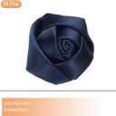 MECCANIXITY 16 Pcs Ribbon Roses, 2 Inch Lapel Pin for Men Satin Ribbon Flower Rose Artificial Fabric Flowers for DIY Crafting Accessories Wrapping Wedding Gift Decoration, Navy Blue