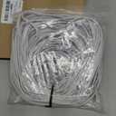 Jadaol Cat 6 Ethernet Cable 100ft, 10Gbps Support Cat8 Cat7 Network, Flat RJ45 LAN Patch Cable, High-Speed Wired Internet Cable for Router, Modem, Switch, Gaming Consoles, PC, Streaming Devices, White