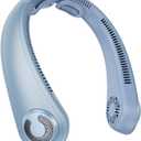CRISLEX Neck Fan - 5000mAh Portable Neck Fan Rechargeable, Hands-Free Neck Fan, Bladeless Wearable Personal Fan for Hot Flashes, Travel, Outdoor Work (Light Blue)