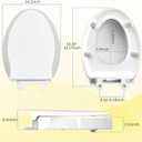 Elongated Toilet Seat Riser Raised 2.91inch with Soft Close