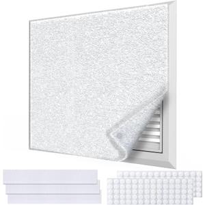 MERV 8 Air Vent Filters Kit 20x100 Inch|Cut to Fit (60+ Filters) Filter Material,High-Grade Electrostatic Filter Media with 48 Hooks for Home Floor, Ceiling, HVAC Furnace Vents & Grilles