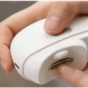 Electric Nail Clipper, Rechargeable Nail Trimmer with LED Light & Nail Storage, One-Touch Quiet Fingernail & Toenail Cutter for Adults & Seniors, USB-C, Long Battery Life White