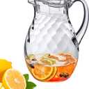 Amazing Abby - Bubbly Whirly - Plastic Pitcher (64 oz, 2 Quart), Clear Water Pitcher with Lid, Fridge Jug, BPA-Free, Shatter-Proof, Great for Iced Tea, Sangria, Lemonade, Juice, Milk, and More