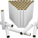 HESESOH 50 Pack Cardboard Tubes for Crafts - 1.57 x 11.81 Inches - White Toilet Paper Empty Rolls Round Thick Tubes Sturdy for Classroom Family Handmade DIY Projects