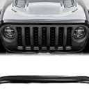 Hood Deflector Hood Protector Compatible with Jeep Wrangler JL 2025 2024 2023 2022 2021 2020 2019 2018 & 2020-2025 Gladiator JT Gloss Black Hood Protector Bug Deflector Stone Guard