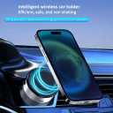 Electric Vacuum Magnetic Suction Phone Mount, Hands-Free Magnetic Cell Phone Holder for Car/Gym/Kitchen/Mirror/Bath/Smooth Surface, Compatible with iPhone & Android (Black)