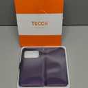 TUCCH 2-in-1 Removable Wallet Case for iPhone 17 Pro (6.3-inch) 2025, Wireless Charging | RFID Blocking 4 Card Holders | Wrist Strap | Kickstand | Magnetic | PU Leather Protective Cover | Deep Purple