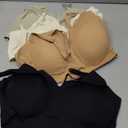 Women's Seamless Wireless Supportive Bra Push Up Comfort Soft No Underwire Full Coverage T-Shirt Bra Set of 4 XL