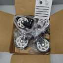 HOLKIE Caster Wheels 4 inch Total Locking Stem Casters, 3/8" -16 x 1 (Stem Diameter 3/8", Stem Length 1") Threaded Stem Casters Swivel Casters Set of 4 Heavy Duty Castors Black (Black-With Brake-4 pack)