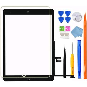for iPad 9 (9th Generation) A2602 A2603 A2604 A2605 Screen Replacement Digitizer Touch Glass Kits, for iPad 9th Gen 10.2 Inch (2021 Released), Full Repair Sets+Home Button[NO TouchID Chip] [NO LCD]