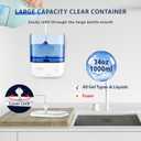 Automatic Soap Dispenser Wall Mount, Touchless Soap Dispenser 1000ml/34oz Battery Operated Hand Free Hand Sanitizer Dispenser for Bathroom Kitchen Hotel Offices Plastic, No Drill, White