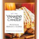 Yankee Candle Medium Pillar Scented Candle with up to 115 Hour Burn Time, Premium Plant Wax Blend for Consistent Burn, 14.25 oz Pillar Candle with Room Filling Fragrance, Pumpkin Banana Scone