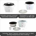 IMUSA Electric Rice Cooker 10 Cup Cooked 5 Cup Uncooked – Ceramic Nonstick Pot, Multi Cooker for Rice, Quinoa, Oatmeal, Stew – Keep Warm – Compact for Kitchen Dorm RV