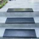 Rubber-Cal Diamond-Plate Non-Slip Rubber Tread Stair Mats (6 Pack), Black, 9.75" X 29.75"