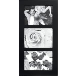 Malden - 951-346 4x6 3-Opening Collage Picture Frame - Displays Three 4x6 Pictures - Black