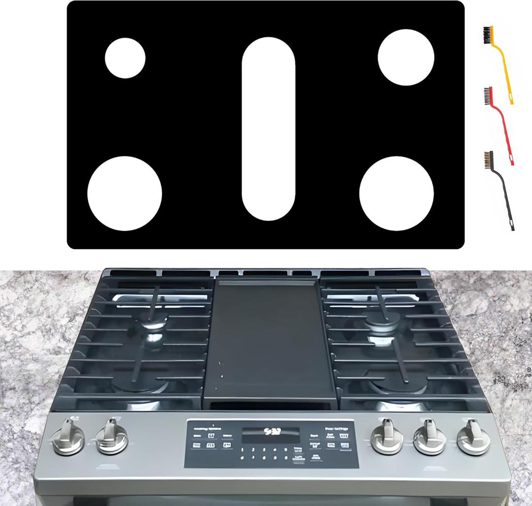 Stove Cover For GE General 30 Inch Gas Range Model JGS760EELES JGS760DELWW JGS760EPES JGS760DPWW JGS760SPSS, Upgraded 0.5MM Thickness Reusable Burner Guard For For GE Gas Stove Top Protector