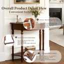 Half Moon Console Table with Drawer, Small Entryway Table, 31.5IN
