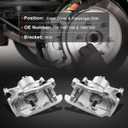 Cciyu Front Left & Right Brake Calipers Assembly w/Bracket 19B7148 19B7149 2014 2015 2016 2017 2018 2019 2020 For Nissan For Rogue,2017 2018 2019 2020 2021 2022 For Nissan For Rogue Sport