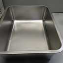 Stainless Steel Litter Box with High Sided, Metal Cat Litter Box, Odor-Free, Non-Stick Litterbox Pan, Easy to Clean Pet Supplies Toilet Tray for Indoor Cats, Kittens or Multicat Homes